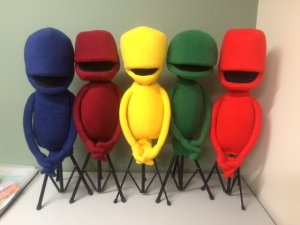 Set of 5 shape head puppets
