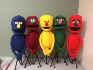 Set of 5 shape head puppets