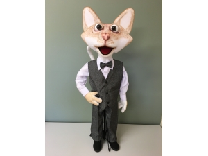 Singapura Cat Full Body Rod Puppet