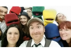 Fun in the Studio Pic of The Mighty Littles Crew and me