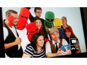 Fun in the Studio Pic of The Mighty Littles Crew and me