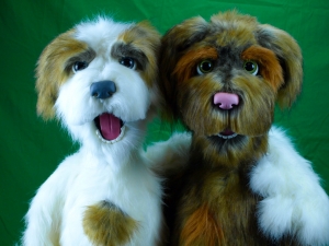 Professional live hand Dog Puppet / Muppet Rufus and Chester 