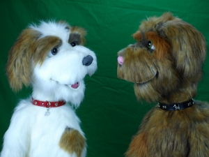 Professional live hand Dog Puppet / Muppet Rufus and Chester 