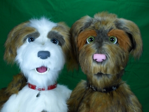 Professional live hand Dog Puppet / Muppet Rufus and Chester 