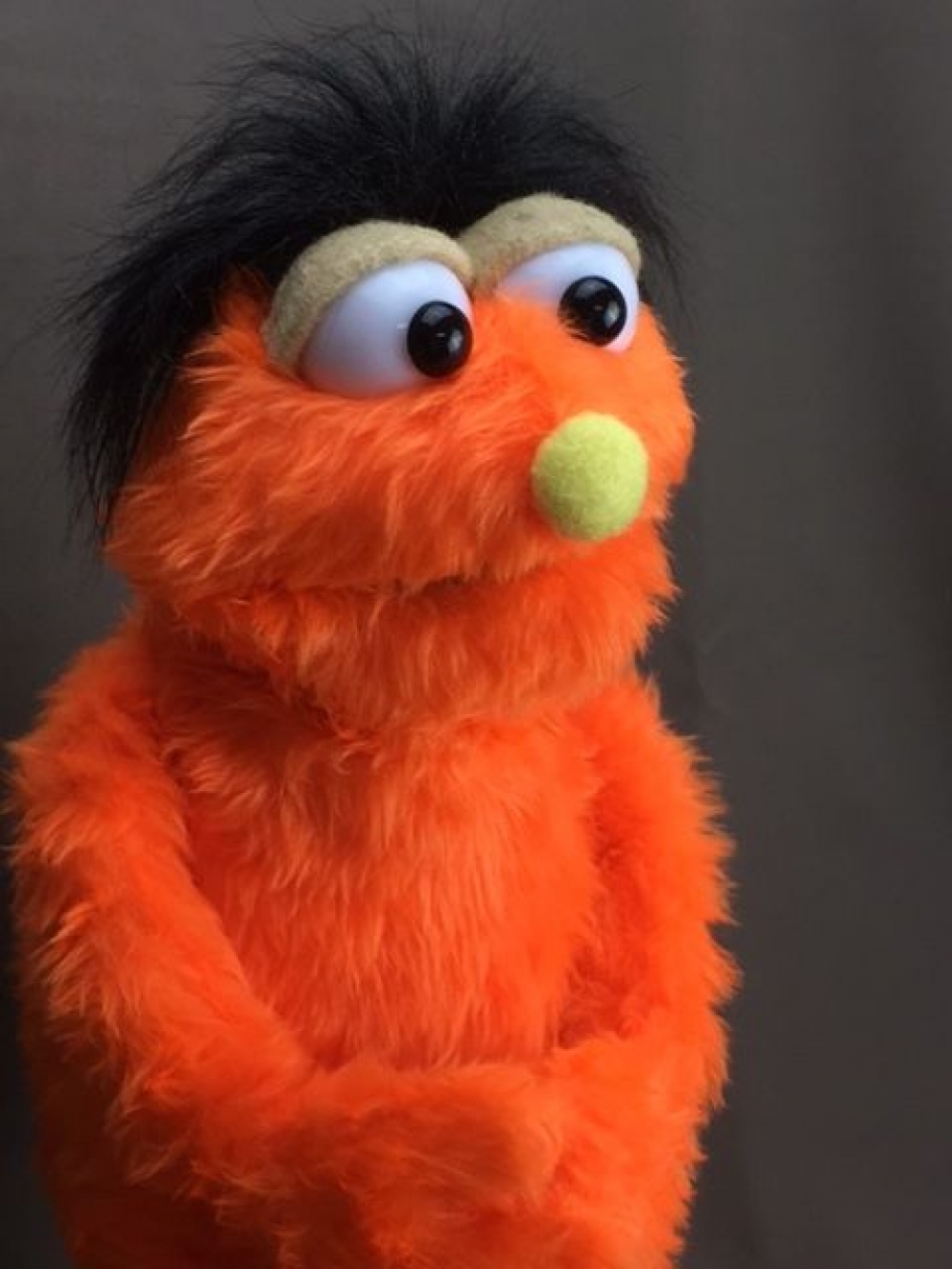 PJ Puppet with custom alterations in orange | The Puppet Workshop